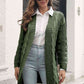 Open Front Cable-Knit Cardigan