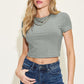 Basic Bae Cropped Full Size Ribbed Round Neck Short Sleeve T-Shirt