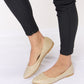 Forever Link Champagne Rhinestone Point Toe Flat Slip-Ons
