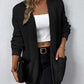 ZeldaMarie Rib-Knit Open Front Pocketed Cardigan
