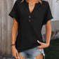 Eyelet Notched Short Sleeve T-Shirt
