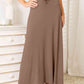 Double Take Full Size Soft Rayon Drawstring Waist Maxi Skirt Rayon
