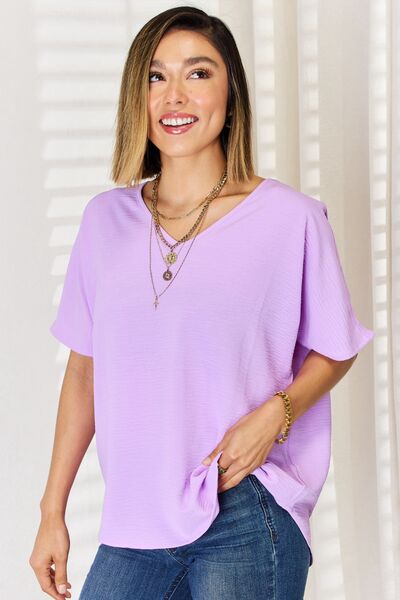 Zenana Texture Short Sleeve T-Shirt - Brand Zenana