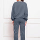 Comfy n' Cozy Round Neck Long Sleeve Sweatshirt and Pants Set