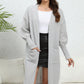 Open Front Dropped Shoulder Cardigan