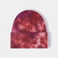 Tie-Dye Cuffed Rib-Knit Beanie Hat