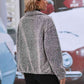 Josephine Charcoal Zip-Up Collared Jacket with Pockets