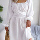 HANNAH MEA Tied Square Neck Balloon Sleeve Dress