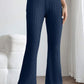 Basic Bae Full Size Ribbed High Waist Flare Pants