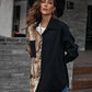 Collared Neck Contrast Color Dropped Shoulder Shirt