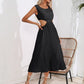 Cutout Ruched Round Neck Tank Dress