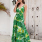 Printed Surplice Spaghetti Strap Dress