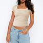 Square Neck Short Sleeve Tee