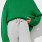 Turtle Neck Dropped Shoulder Sweater