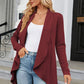 LakenLea Full Size Open Front Long Sleeve Cardigan
