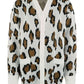 Leopard Open Front Dropped Shoulder Cardigan