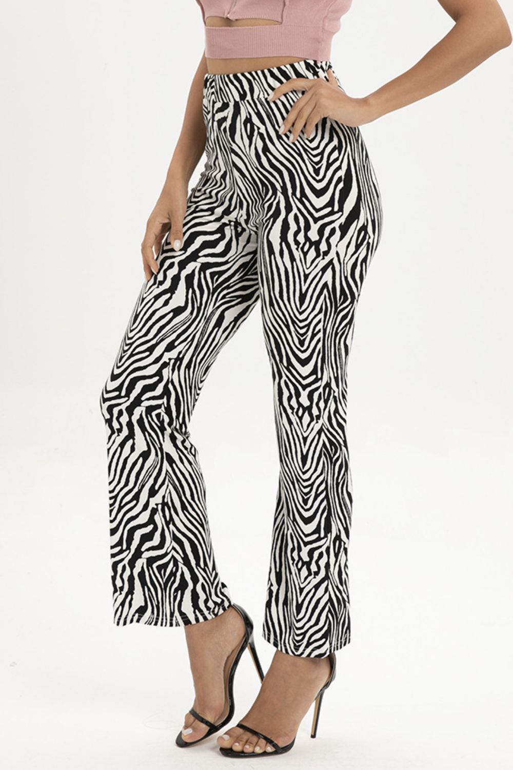 Women's Zebra Print Straight Leg Pants