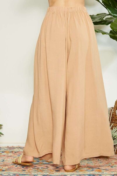 Mittoshop Wrap Pleating Detail Wide Leg Pants *