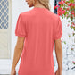 Notched Short Sleeve T-Shirt