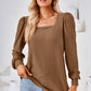 Square Neck Puff Sleeve T-Shirt