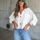 Love Cozy Stuff Ribbed Collared Neck Button Up Jacket