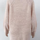 Mock Neck Dropped Shoulder Sweater Dress
