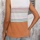 Striped Scoop Neck Wide Strap Tank