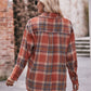 Plaid Dropped Shoulder Longline Shirt