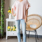Heimish Full Size Swiss Dot Ruffle Short Sleeve Top