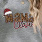 Christmas Themed Round Neck Letter Graphic Long Sleeve Sweatshirt