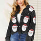 Santa Sequin Raw Hem Jacket