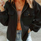 Hannah Full Size Zip-Up Drawstring Hooded Jacket