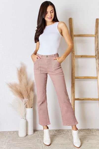 RISEN Full Size High Rise Ankle Flare Jeans *
