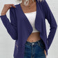 ZeldaMarie Open Front Zipper Pocket Cardigan