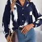 Printed Collared Neck Button Up Shirt