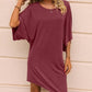 Round Neck Three-Quarter Sleeve Tee Dress