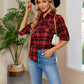 Beauteous Full Size Plaid Curved Hem Long Sleeve Shirt