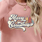 Christmas THEMED Letter Graphic Round Neck Sweatshirt