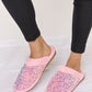 Forever Link Pink Sequin Plush Round Toe Slippers
