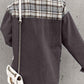 Plaid Button Up Dropped Shoulder Jacket