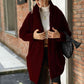 Open Front Hooded Teddy Coat