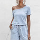 SavannahJayJumpers One Shoulder Tie Waist Romper