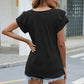 Full Size V-Neck Flutter Sleeve T-Shirt