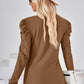 Round Neck Puff Sleeve Blouse