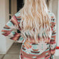 Printed Button Up Long Sleeve Shirt