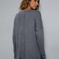 Beauteous Dropped Shoulder High-Low Waffle-Knit Top