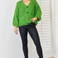 Pocketed Button Up Dropped Shoulder Cardigan