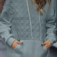 Drawstring Long Sleeve Hoodie with Pocket
