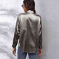Collared Neck Buttoned Long Sleeve Shirt