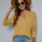 Beauteous Dropped Shoulder High-Low Waffle-Knit Top